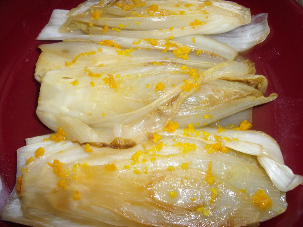 Wok d'endives à l'orange